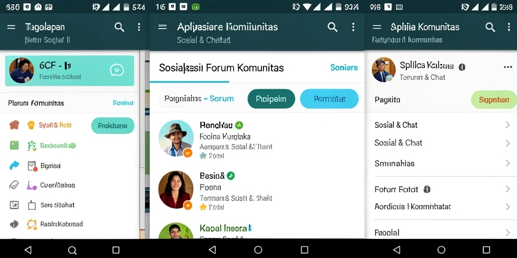 Tampilan antarmuka Forum Komunitas 6CF yang menarik dan interaktif.
