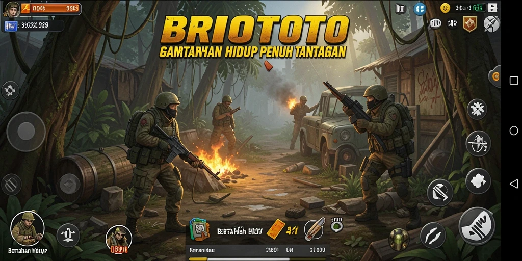 Tampilan antarmuka BRIOTOTO yang menarik dan fungsional dalam gameplay Bertahan Hidup.