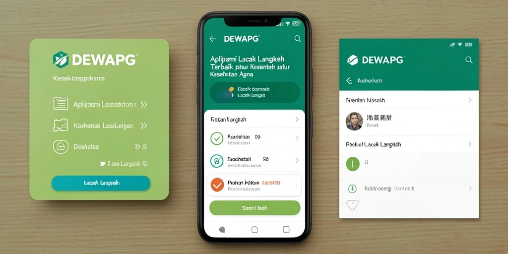 Tampilan antarmuka utama DEWAPG untuk lacak langkah dengan fitur menarik.