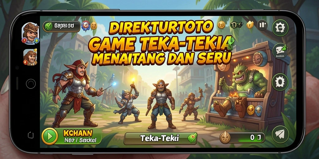 Screenshot antarmuka game DIREKTURTOTO yang menampilkan berbagai teka-teki.