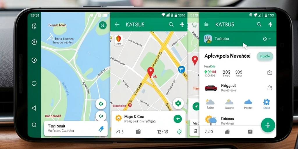 Antarmuka KATSU5 yang user-friendly untuk Navigasi Mobil.
