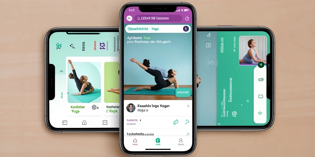 Antarmuka aplikasi LEDAK188 yang menarik dan fungsional untuk latihan Yoga.