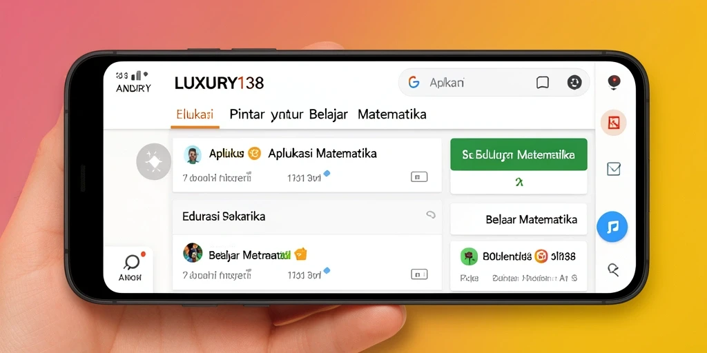 Antarmuka sederhana dan menarik dari LUXURY138 yang mendukung Belajar Matematika.