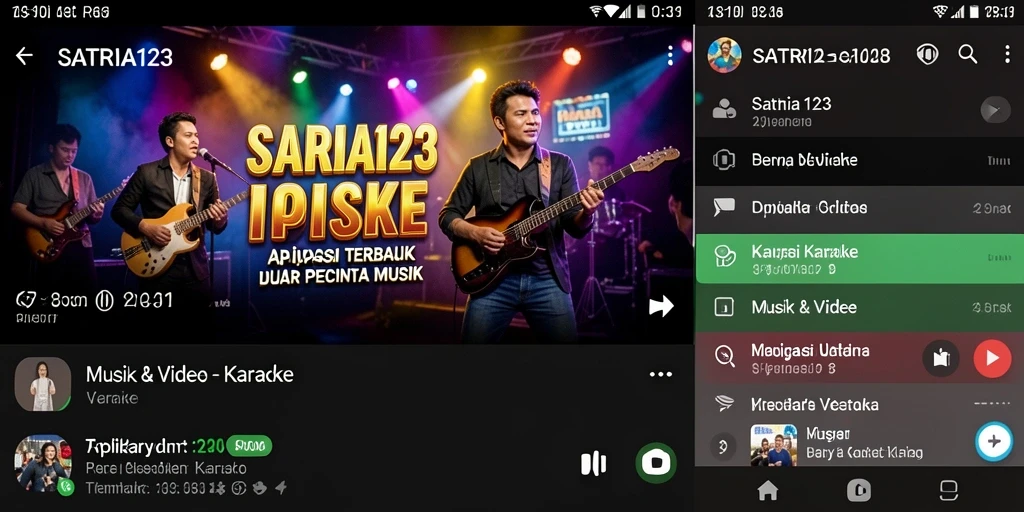 Tampilan antarmuka SATRIA123 yang memudahkan pengguna untuk bernyanyi.