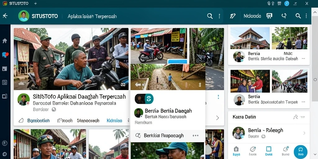 Antarmuka SITUSTOTO yang menampilkan berita terkini di daerah.