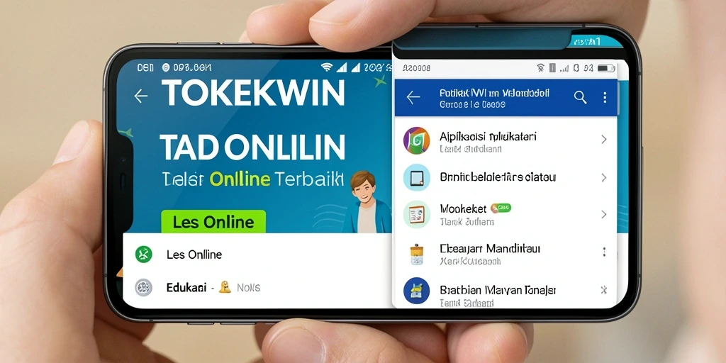 Tampilan antarmuka aplikasi Les Online yang interaktif dan menarik.